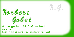 norbert gobel business card